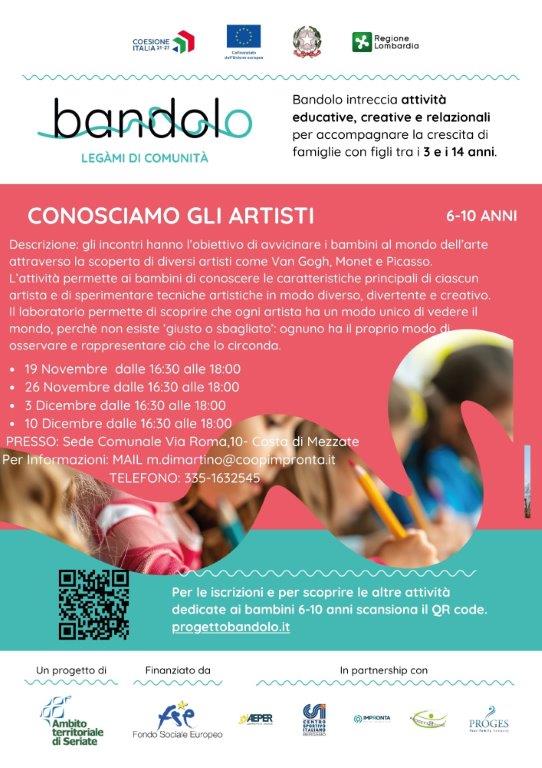 Locandina attività per bambini 6-10 anni