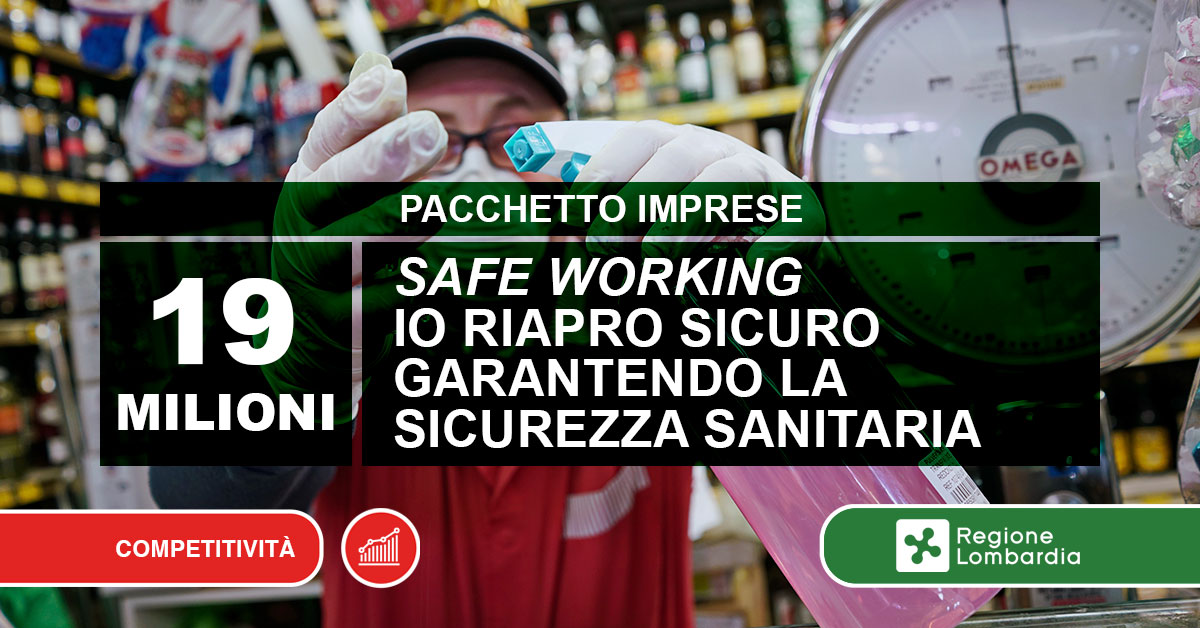 Immagine che raffigura Bando Safe Working - io riapro sicuro 