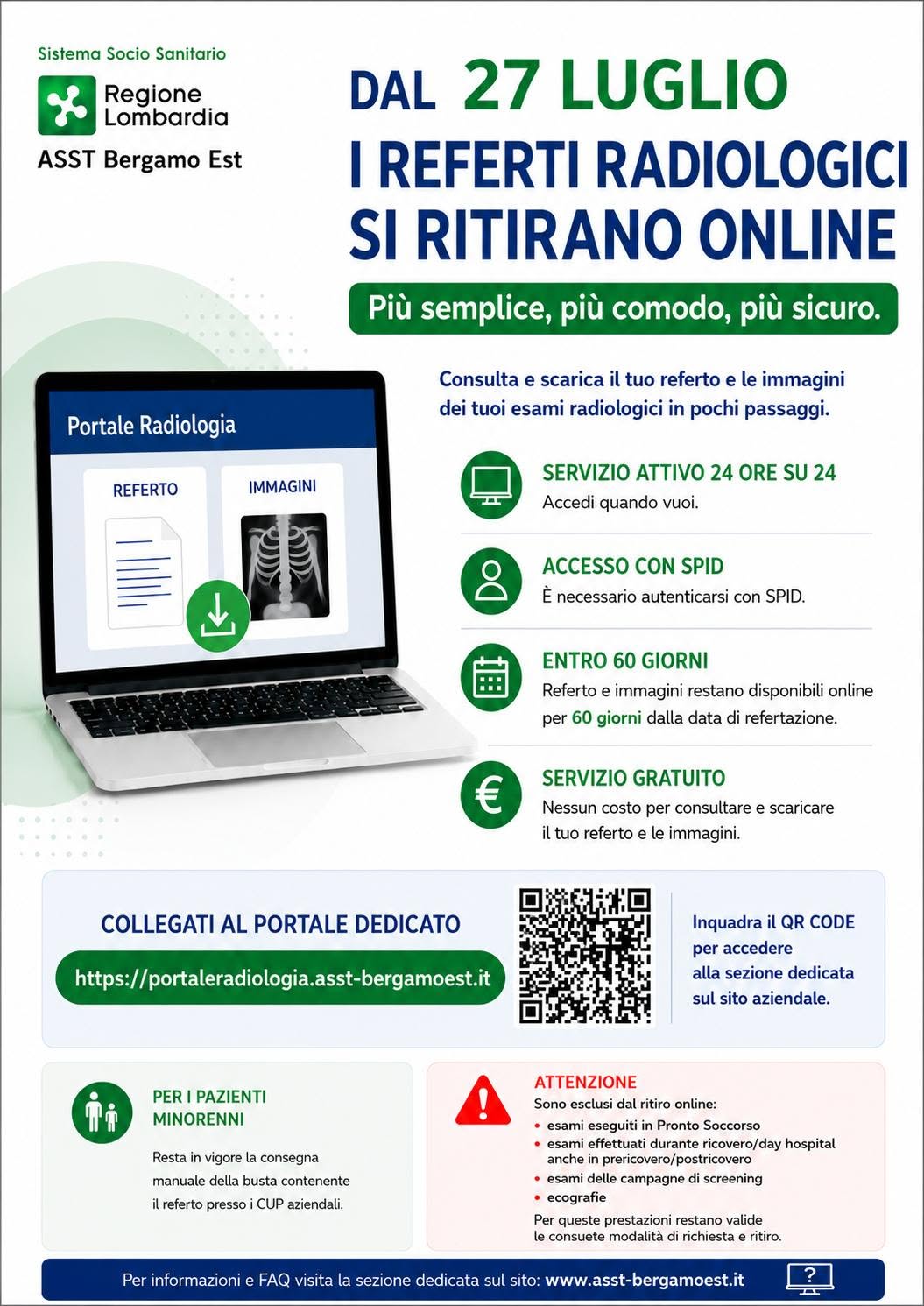 Referti radiologici online - Informativa